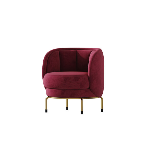 American Light Luxury Wine Red Single Leisure Chair