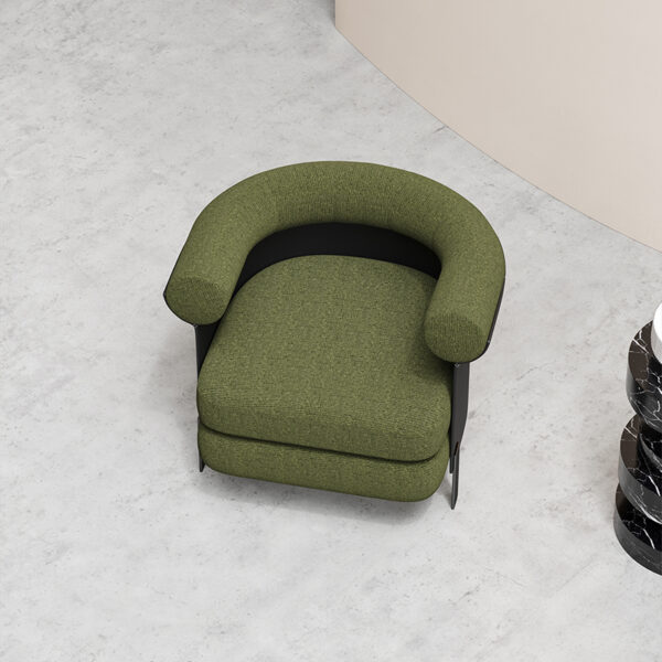 Italian Light Luxury Green Semi-circular Lazy Sofa Lounge Chair