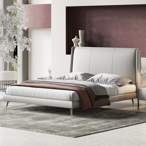 Modern simple light luxury metal double bed