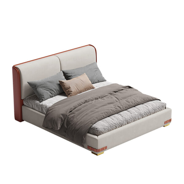 Modern simple soft bag headboard bedroom double bed