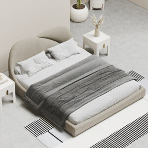 Modern Simple Master Bedroom Fabric Double Bed