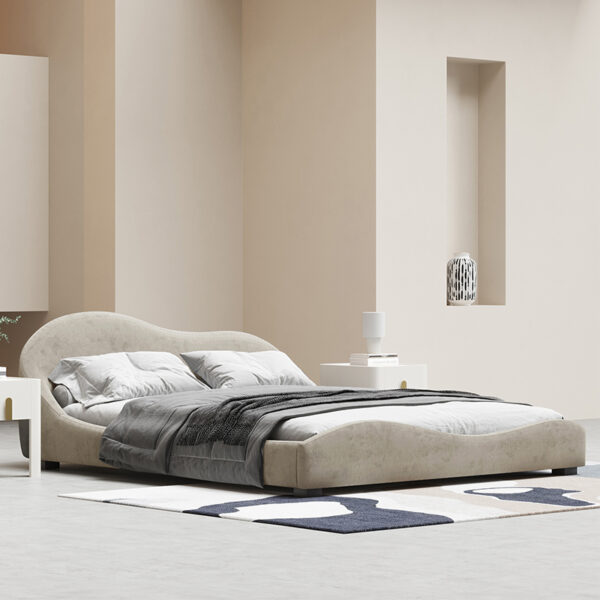 European light luxury minimalist fabric comfortable bed