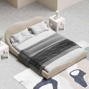 European light luxury minimalist fabric comfortable bed