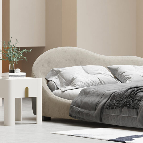 European light luxury minimalist fabric comfortable bed