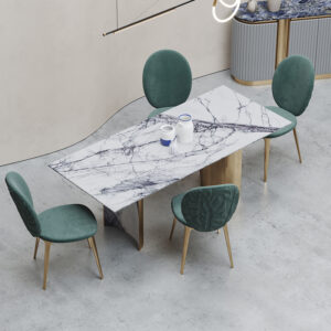 Modern Light Luxury Rectangular Marble Dining Table