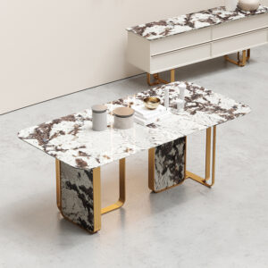 Square Natural Marble High Appearance Level High Texture Table