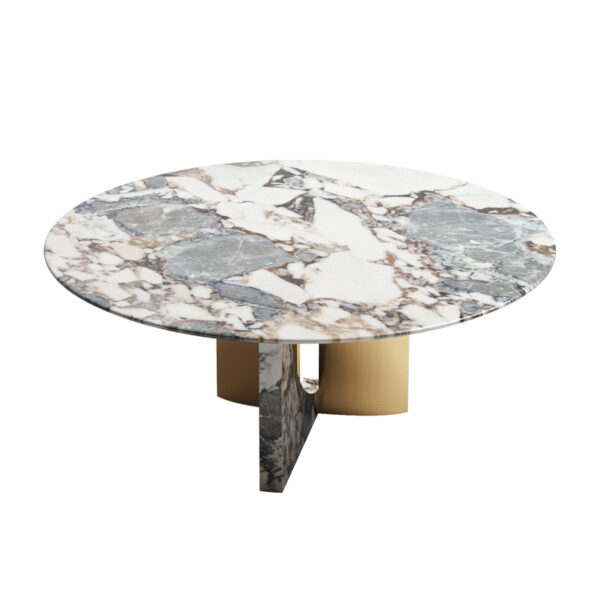 Modern Simple Round Marble Elephant White Dining Table