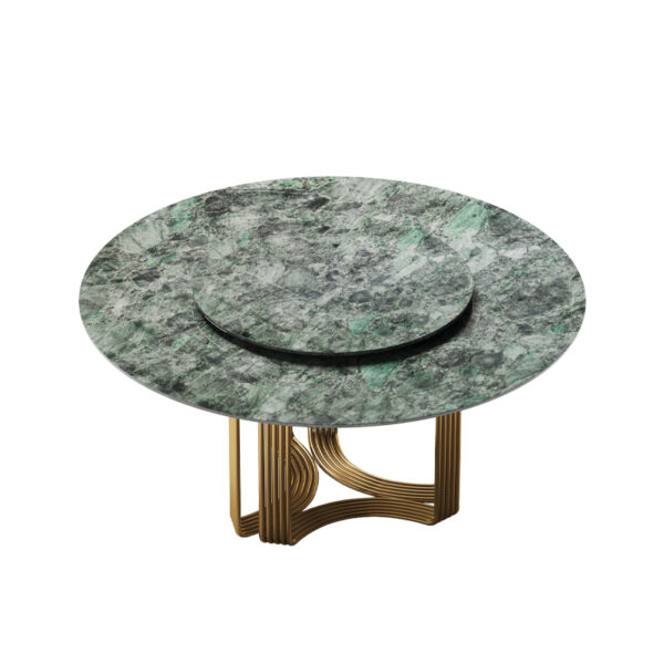 Green natural marble light luxury high-grade dining table