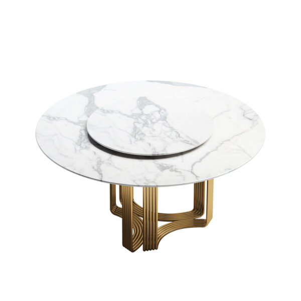 Green natural marble light luxury high-grade dining table