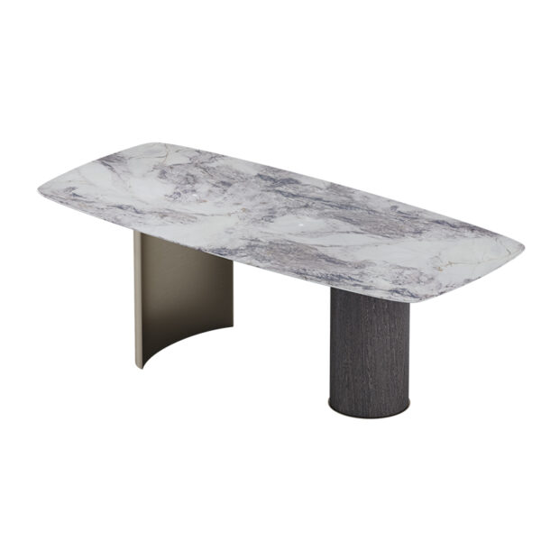 European style simple luxury white natural marble dining table