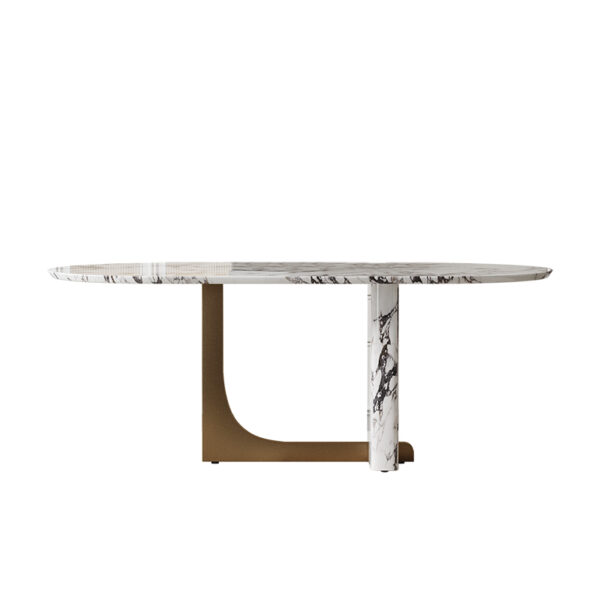 European Light Luxury Oblong Marble Home Dining Table