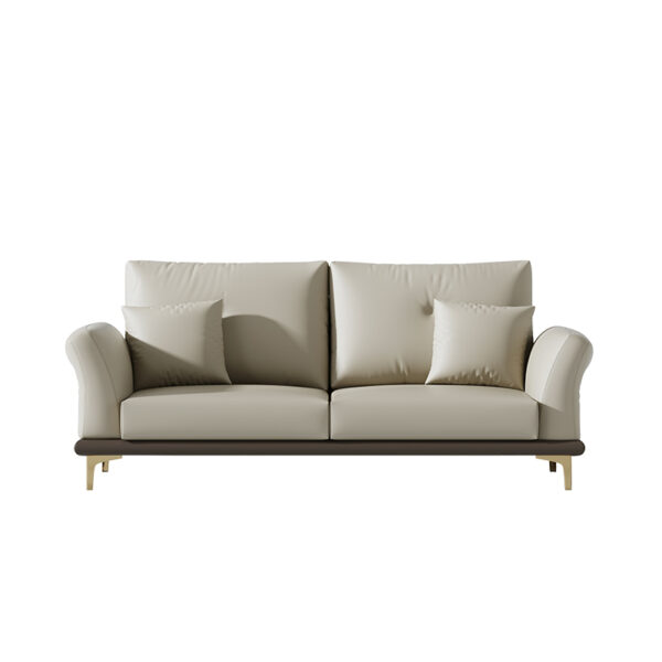 Simple Modern Small Living Room Leather Sofa