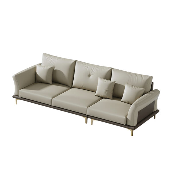 Simple Modern Small Living Room Leather Sofa