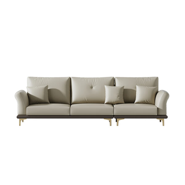 Simple Modern Small Living Room Leather Sofa