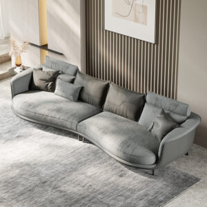 Italian Minimalist Technology Cloth Small Extended Sofa