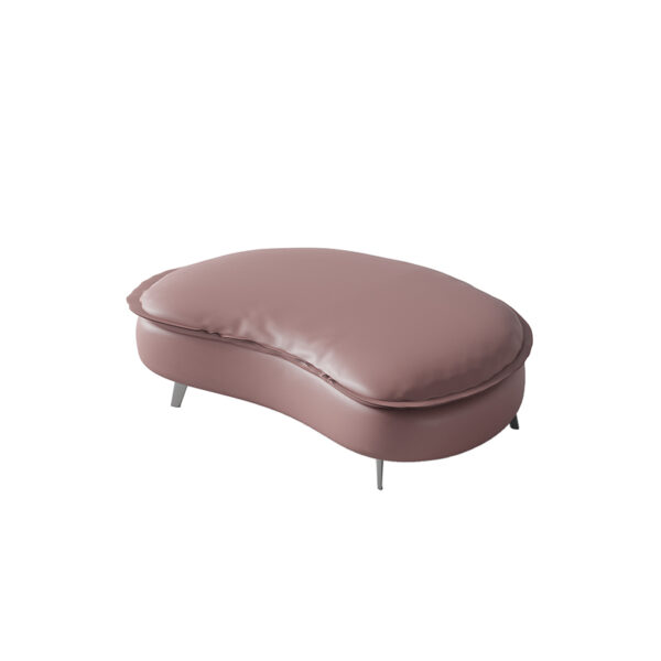 Modern Simple Pink Suede Curved Large Chair Sofa