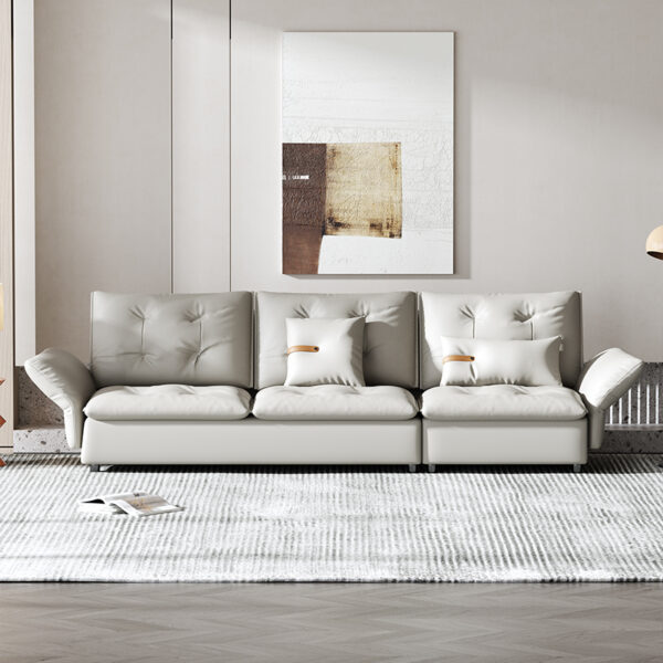 Nordic Modern Simple Comfortable Leather Sofa