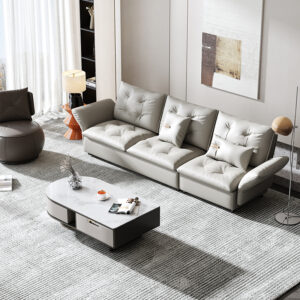 Nordic Modern Simple Comfortable Leather Sofa