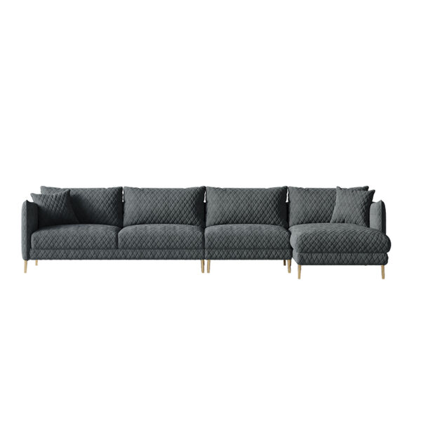 Italian minimalist black living room sofa is modern and simple