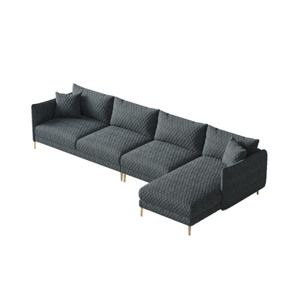 Italian minimalist black living room sofa is modern and simple