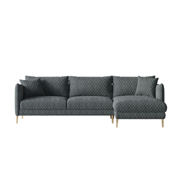 Italian minimalist black living room sofa is modern and simple