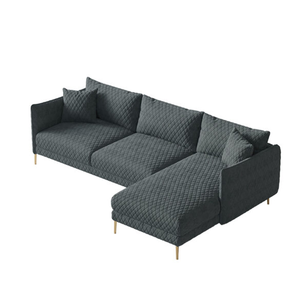 Italian minimalist black living room sofa is modern and simple