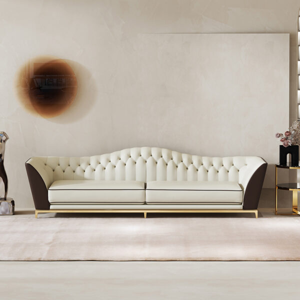 Living Room Sofa Luxury Leather Sofa Design Home Furniture