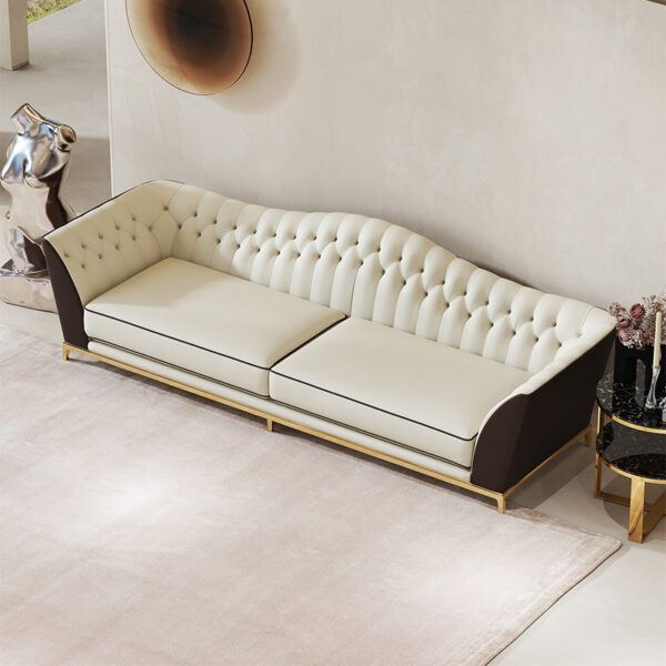 Living Room Sofa Luxury Leather Sofa Design Home Furniture