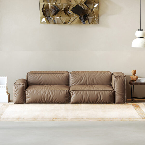 Custom Light Luxury Minimalist Leather Sofa