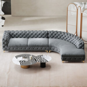 Living Room Custom Modern Tufted L-shaped Living Room Sofa