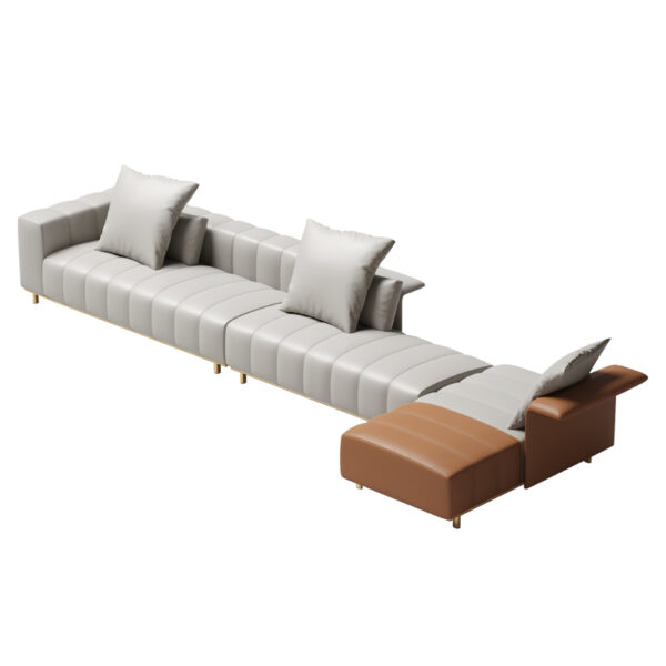 Italian Piano Keys Color Leather Sofa