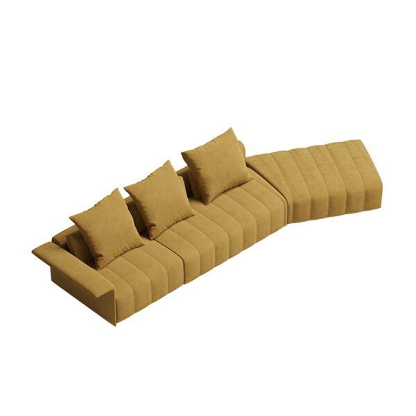 American Light Luxury Leather Abnormity Corner Sofa