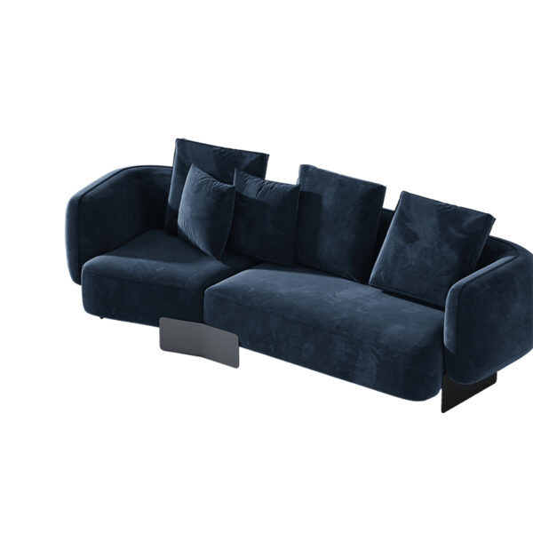 Modern Luxury Italian Blue And Green Fabric Velvet Sofa