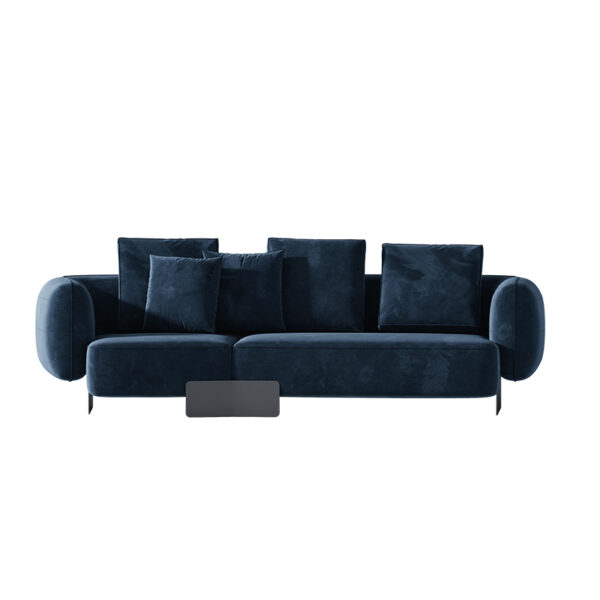 Modern Luxury Italian Blue And Green Fabric Velvet Sofa