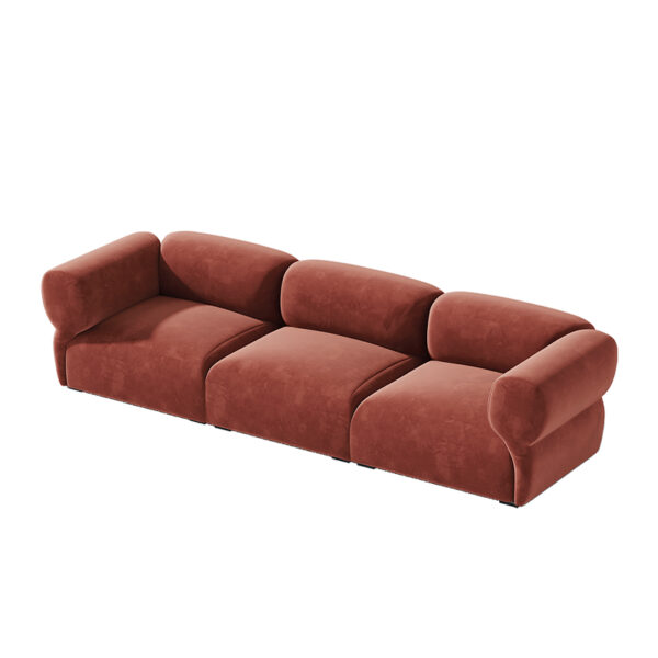 Living Room Comfortable Velvet Fabric L Shape Sofa