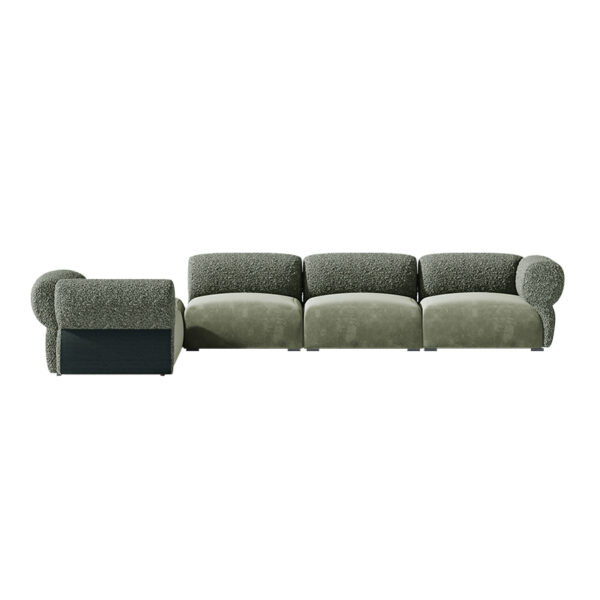 Living Room Comfortable Velvet Fabric L Shape Sofa