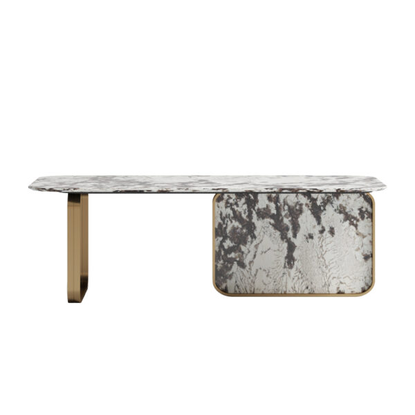 Italian light luxury natural marble coffee table modern simple