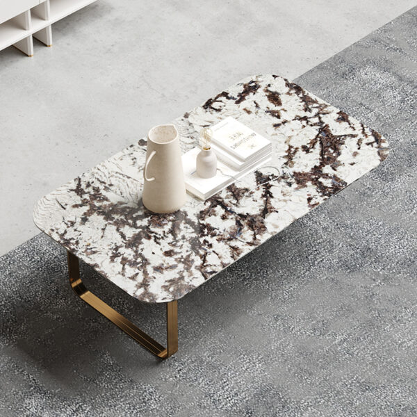 Italian light luxury natural marble coffee table modern simple