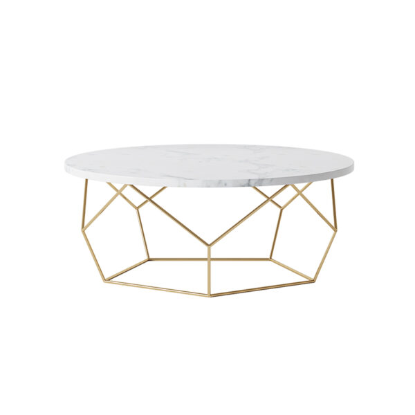 Nordic light luxury living room marble coffee table