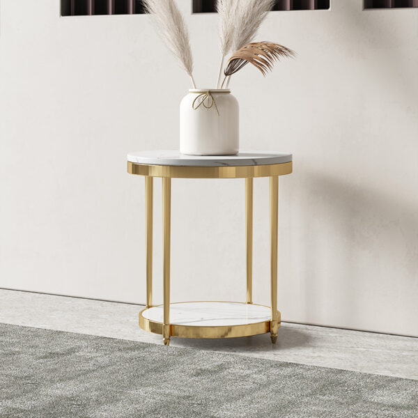 Nordic modern light luxury marble living room side table